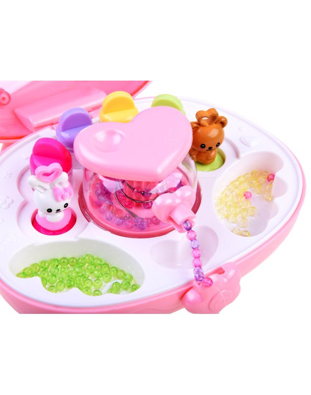 Spalvotų karoliukų rinkinys papuošalų gamybai