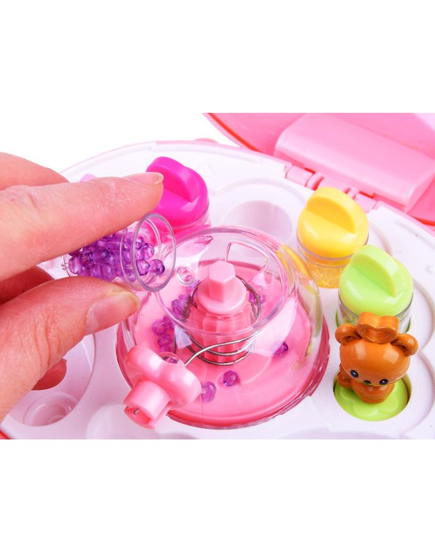 Spalvotų karoliukų rinkinys papuošalų gamybai