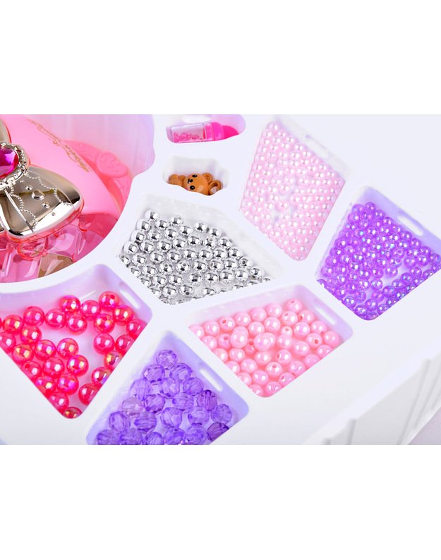 Spalvotų karoliukų rinkinys papuošalų gamybai