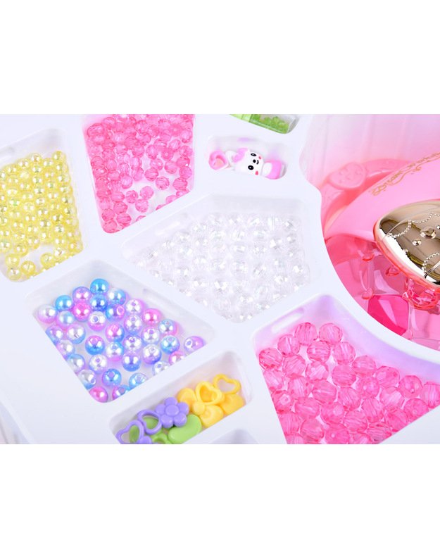 Spalvotų karoliukų rinkinys papuošalų gamybai