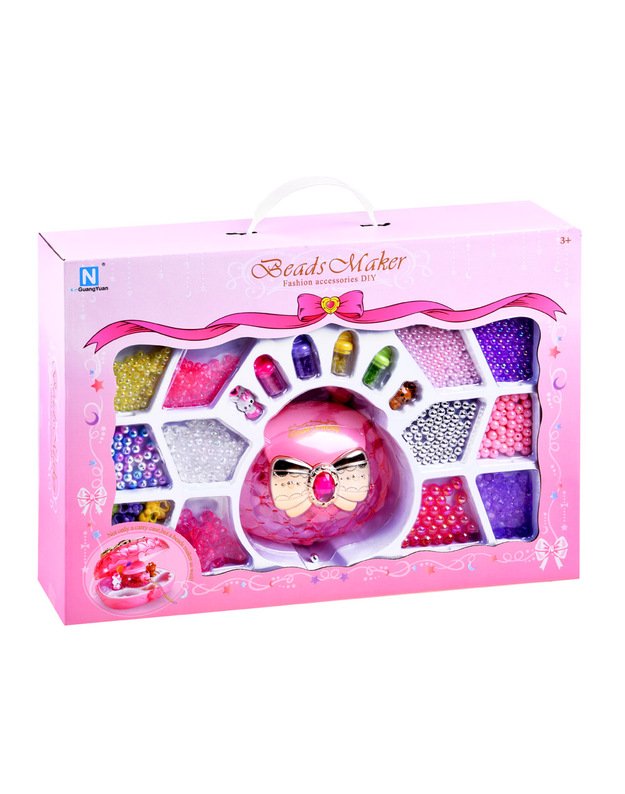 Spalvotų karoliukų rinkinys papuošalų gamybai