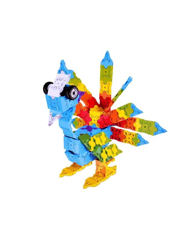 Colorful creative building blocks 3D peacock 227pcs ZA2519