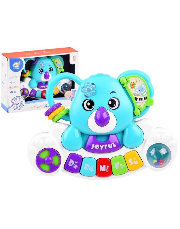  Spalvingas pianinas - koala su garso ir šviesos efektais - mėlynas