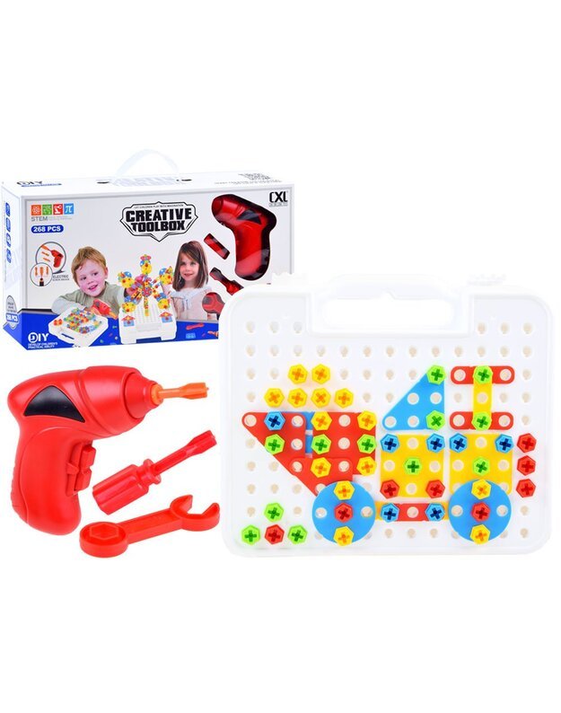 Konstrukciniai blokeliai + atsuktuvas 268 vnt.