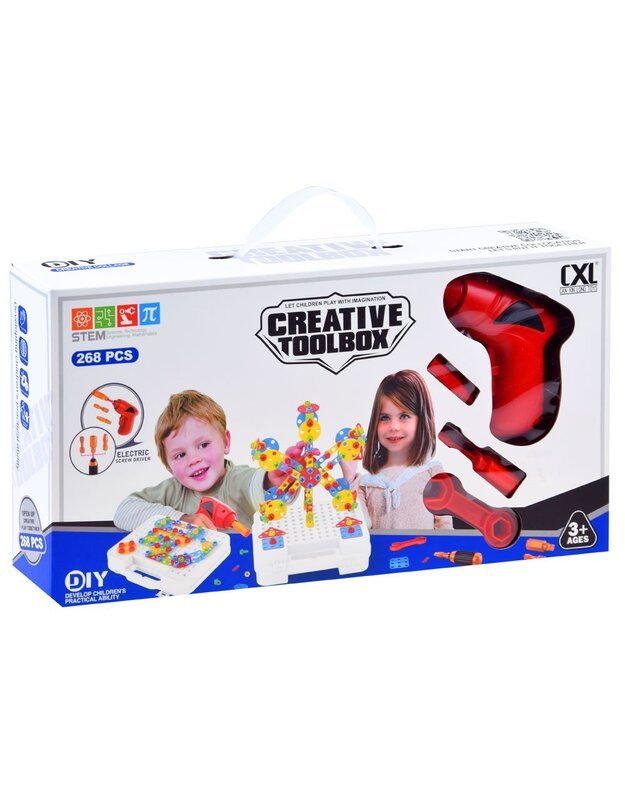 Konstrukciniai blokeliai + atsuktuvas 268 vnt.