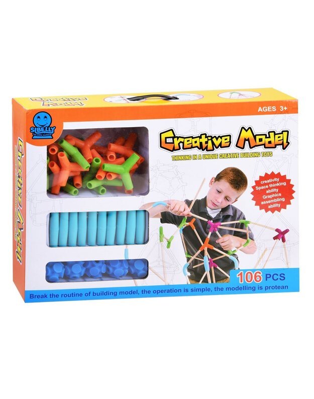 Konstrukciniai blokeliai/pagaliukai 106el.