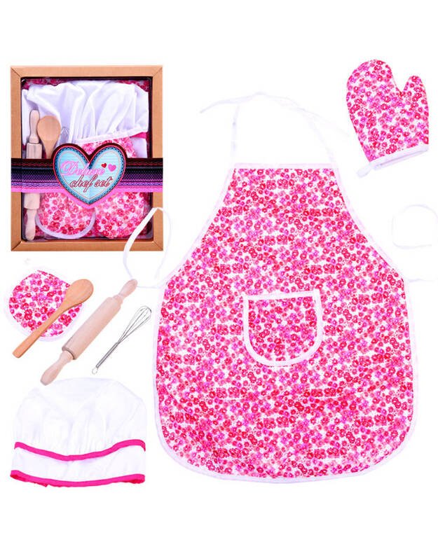  Cook s set apron hat rolling pin ZA2941