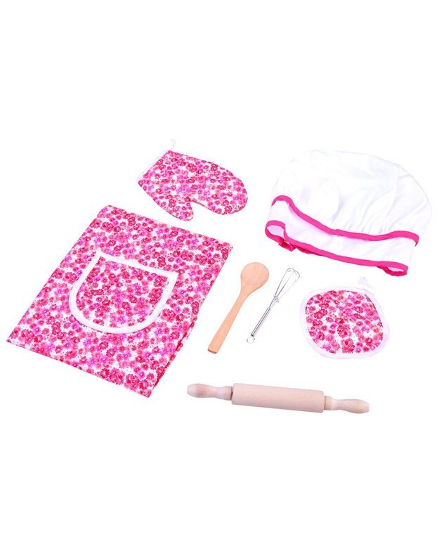  Cook s set apron hat rolling pin ZA2941