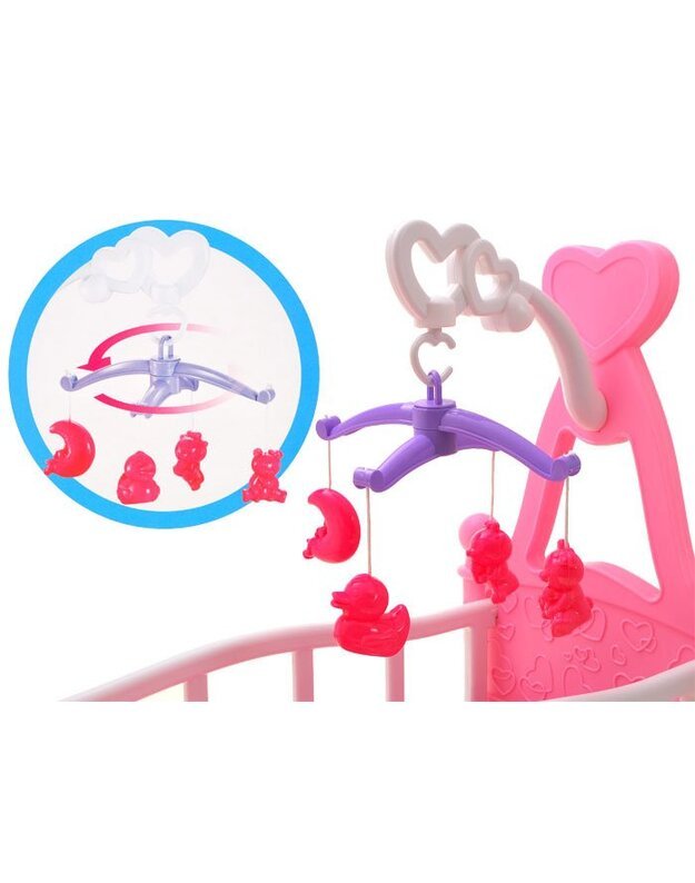 Lovytė su karusele ir priedais