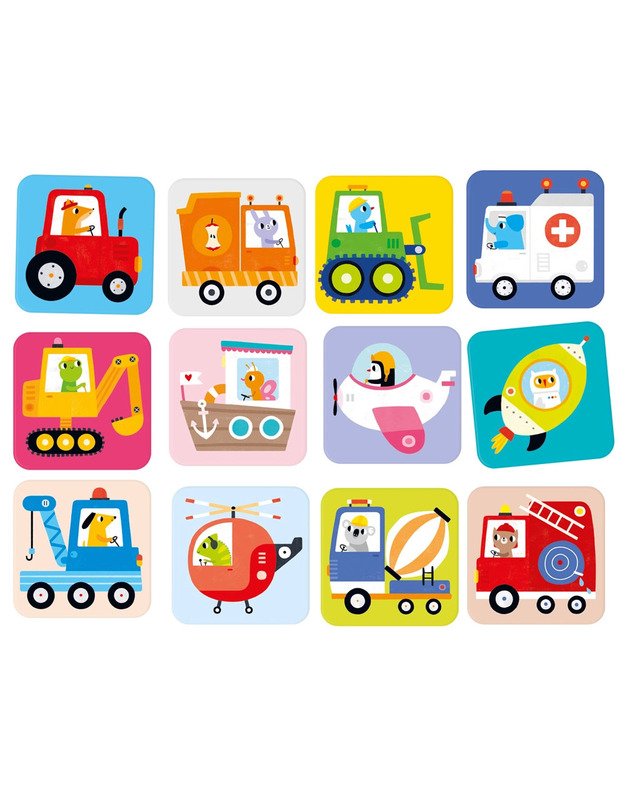 CzuCzu atminties žaidimas - Transporto priemonės