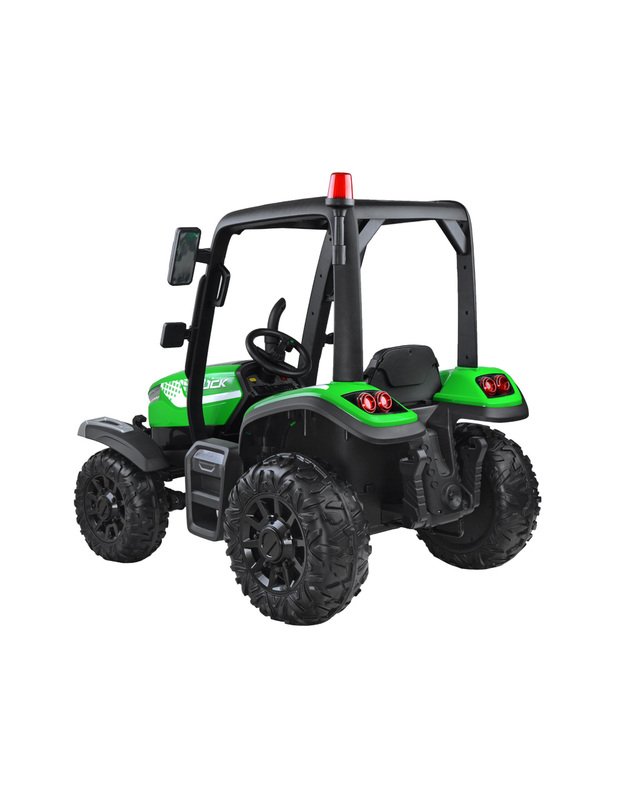 Didelis traktorius 4x4 su priekaba + nuotolinio valdymo pultas - rudas