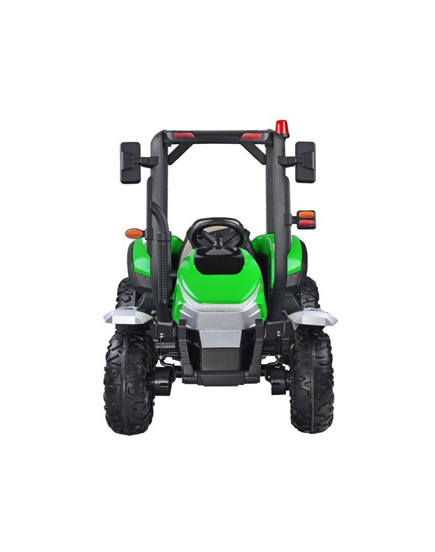 Didelis traktorius 4x4 su priekaba + nuotolinio valdymo pultas - rudas