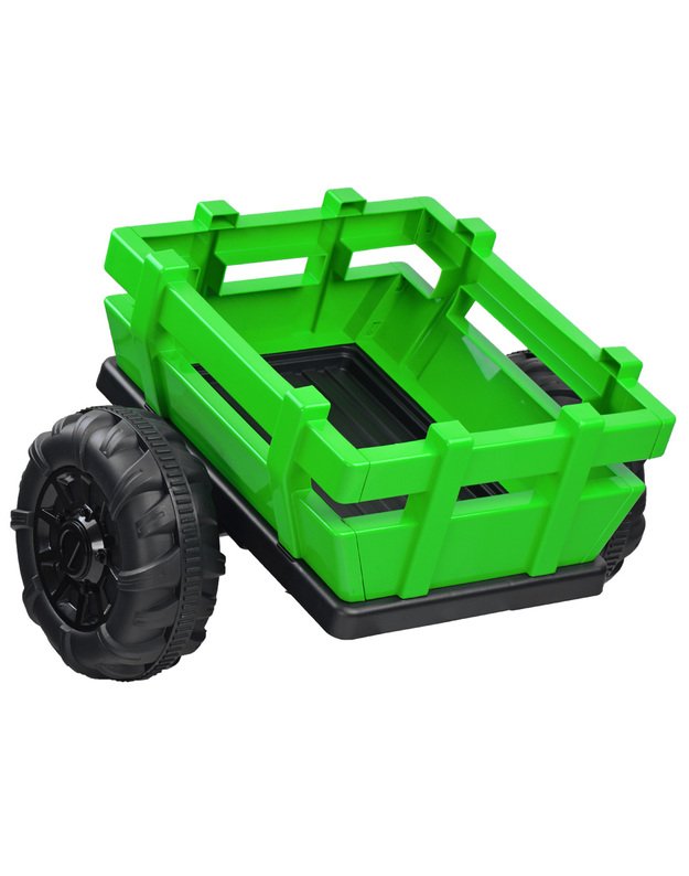 Didelis traktorius 4x4 su priekaba + nuotolinio valdymo pultas - rudas