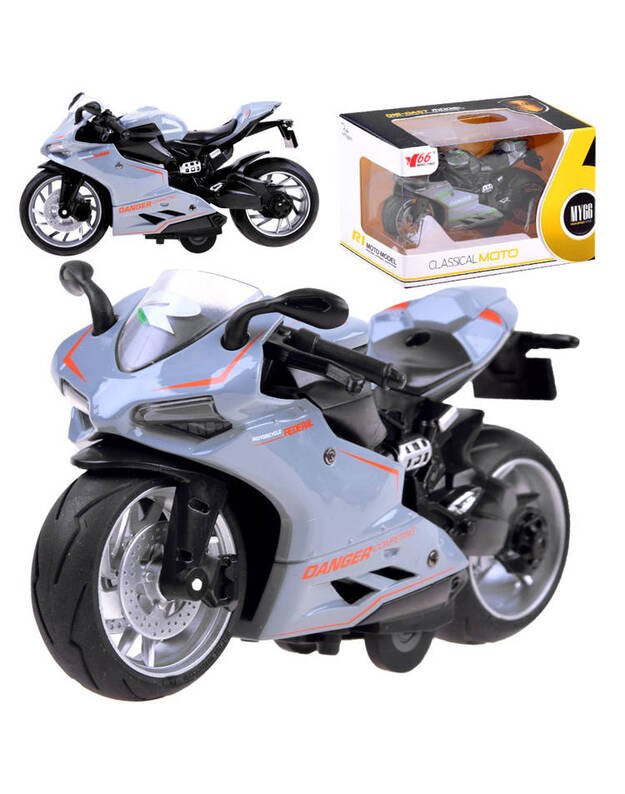 Diecast model Motorcycle with string toy ZA3933