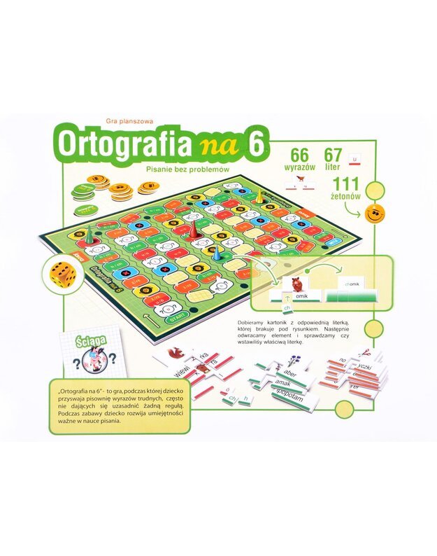 Mokomasis stalo žaidimas „Rašyba 6"