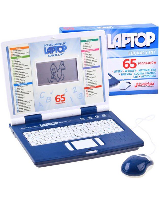 Mokomasis nešiojamasis kompiuteris lenkų-anglų 65 funkcijos - mėlynas