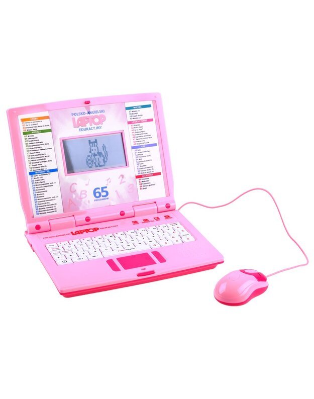 Mokomasis nešiojamasis kompiuteris lenkų-anglų 65 funkcijos - rožinė
