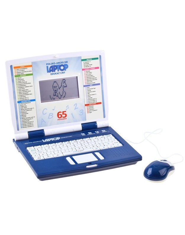 Mokomasis nešiojamasis kompiuteris lenkų-anglų 65 funkcijos - mėlynas