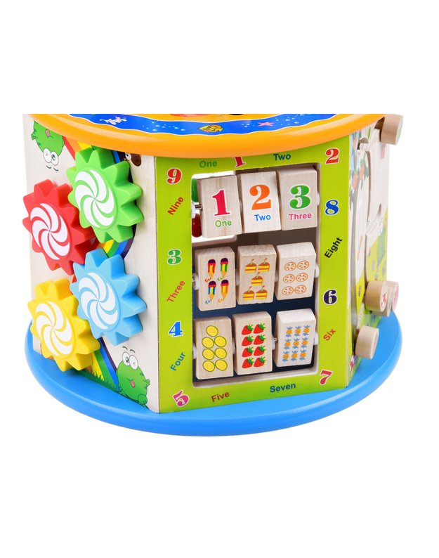 Mokomasis medinis kubas - labirintas 8in1