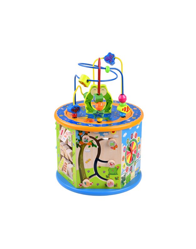 Mokomasis medinis kubas - labirintas 8in1