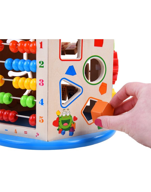 Mokomasis medinis kubas - labirintas 8in1