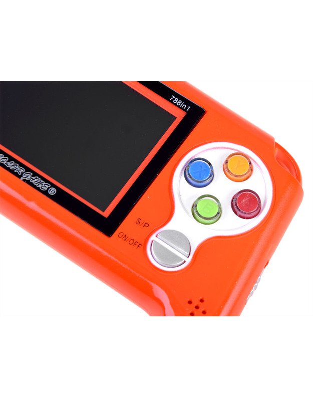 Vaikiška žaidimų konsolė su 70 žaidimų - oranžinė