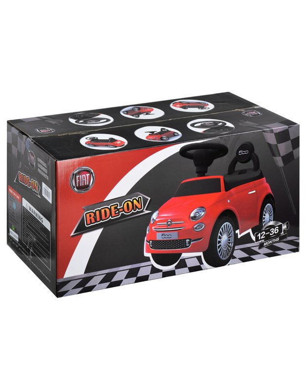 First Ride On žaislinis automobilis - stumdukas FIAT 500 - mėlynas