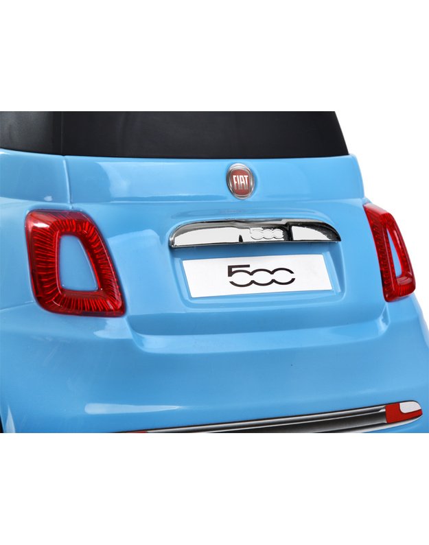 First Ride On žaislinis automobilis - stumdukas FIAT 500 - mėlynas