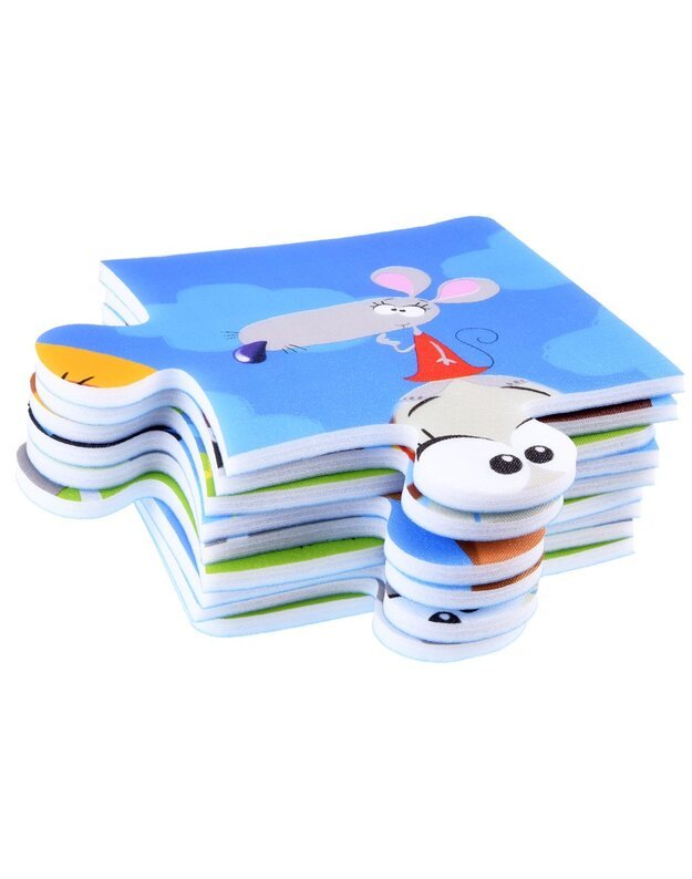 Porolono kilimėlis dėlionė su gyvūnais 37cm x 37cm