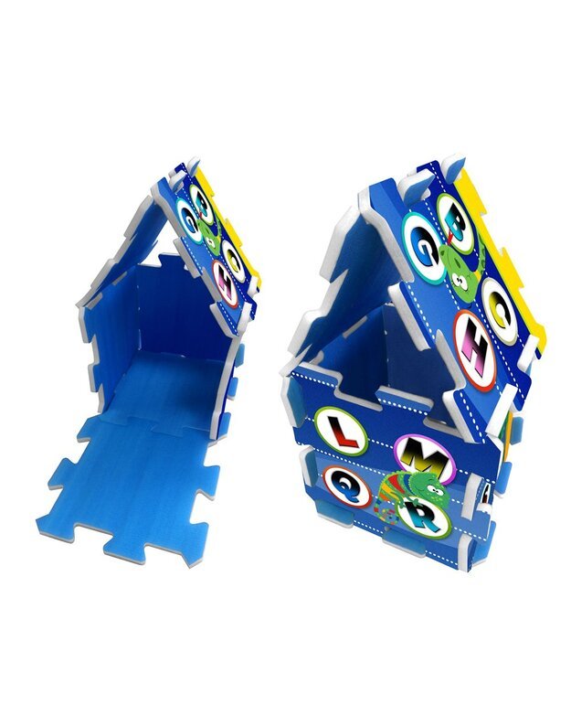 Putplasčio dėlionės kilimėlis su gyvūnais ir abėcėle