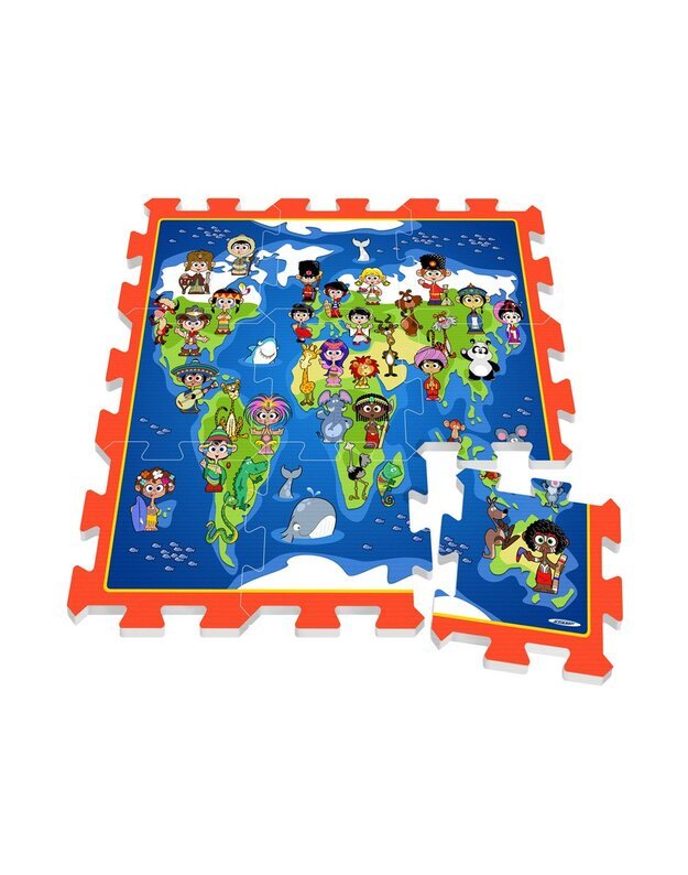Foam puzzle MATA Children of the World Map ZA3149