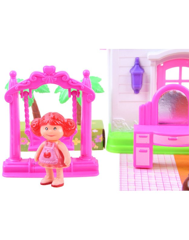 Sulankstomas šeimos namas + lėlių baldai