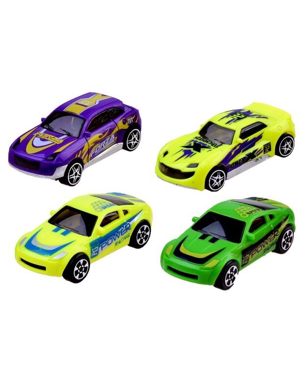 Žaislinių automobiliukų trasa su paleidimo priemone 2in1