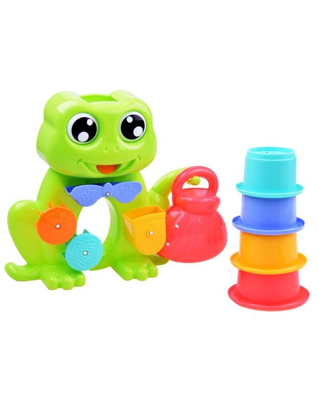 Vonios žaislas - Varlytė su puodeliais