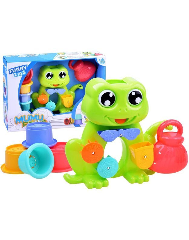 Vonios žaislas - Varlytė su puodeliais