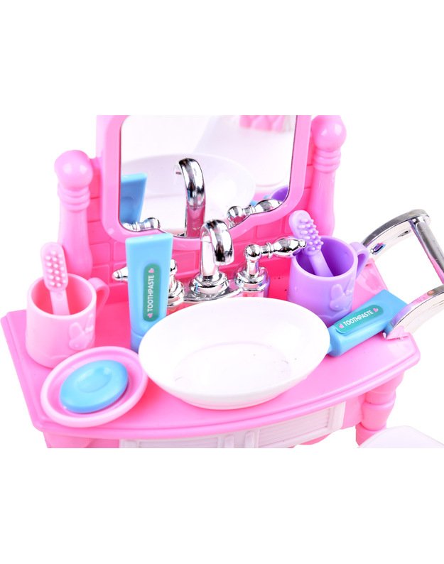 Baldai lėlių nameliui - vonios kambariui, miegamajam 