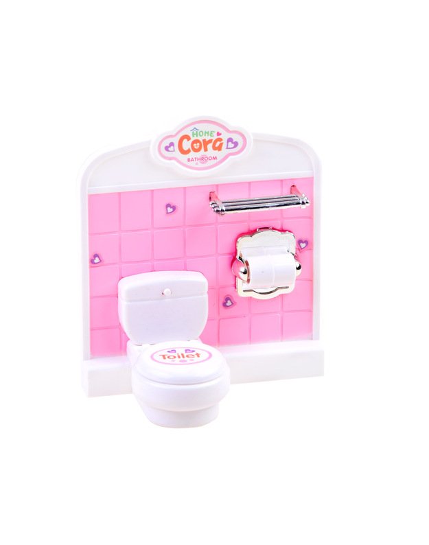 Baldai lėlių nameliui - vonios kambariui, miegamajam 