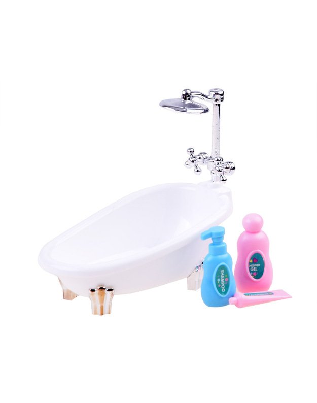 Baldai lėlių nameliui - vonios kambariui, miegamajam 