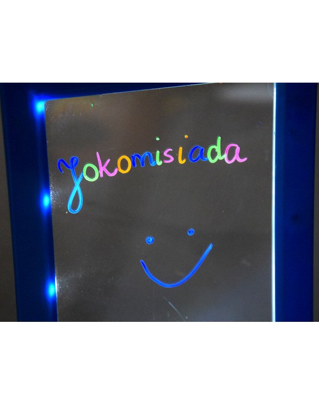 Šviečianti piešimo lenta + 3D akiniai - mėlyna