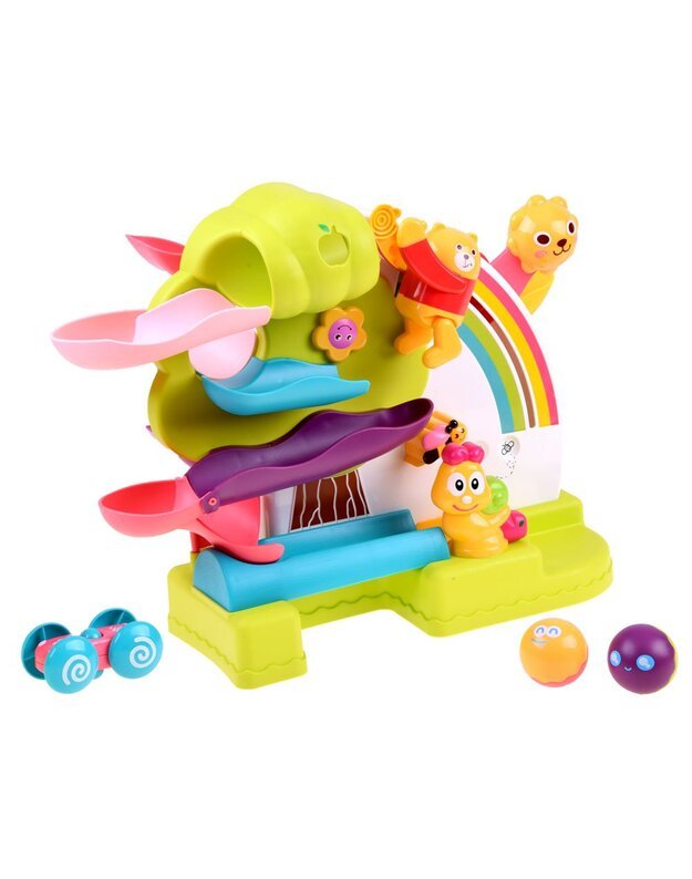 Interaktyvi kamuoliukų ir automobiliuko trasa + garso efektai