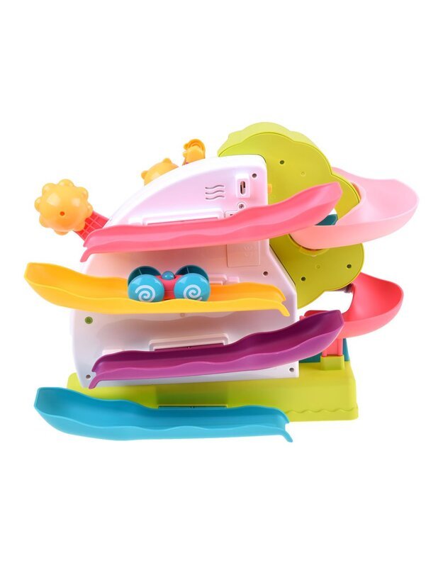 Interaktyvi kamuoliukų ir automobiliuko trasa + garso efektai