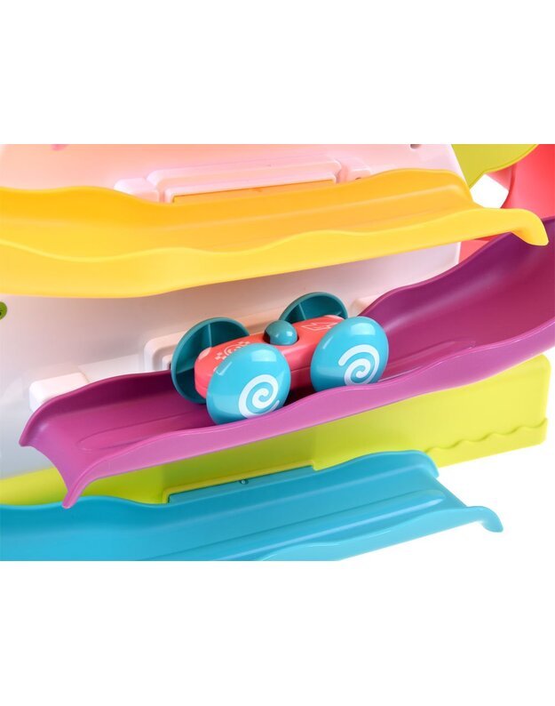 Interaktyvi kamuoliukų ir automobiliuko trasa + garso efektai