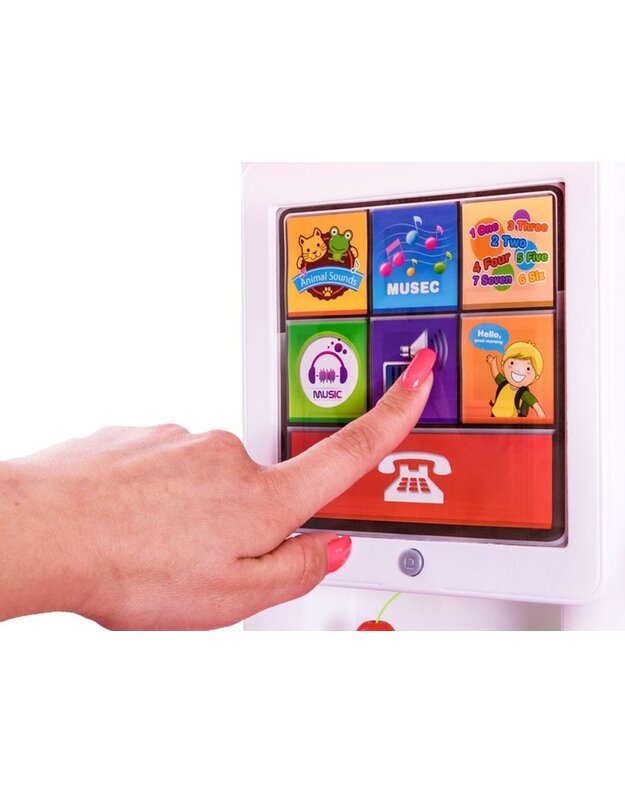 Interaktyvi virtuvėlė su dideliu aksesuarų rinkiniu, bei šviesos ir garso efektais - mėlyna