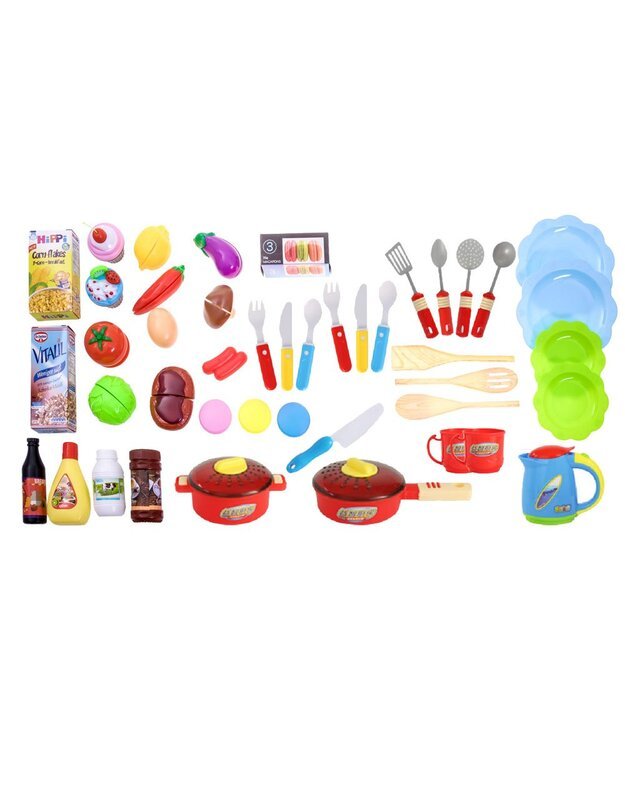 Interaktyvi virtuvėlė su dideliu aksesuarų rinkiniu, bei šviesos ir garso efektais - mėlyna