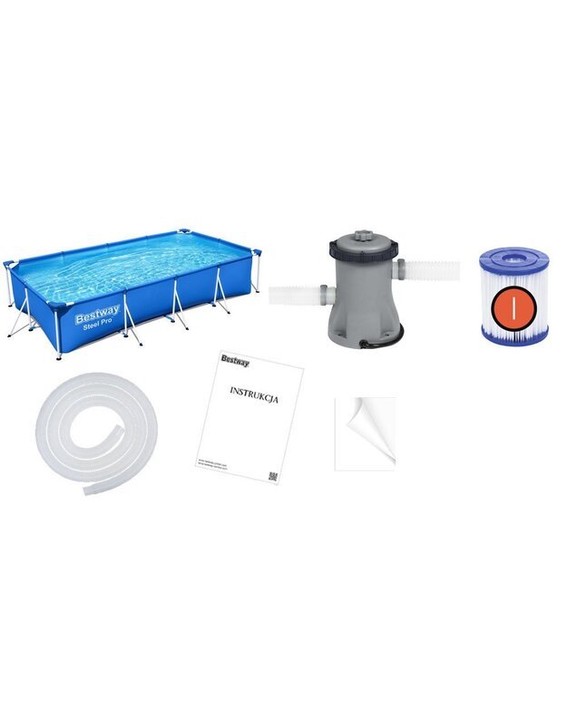 Karkasinis baseinas Bestway Rack pool 400x211cm