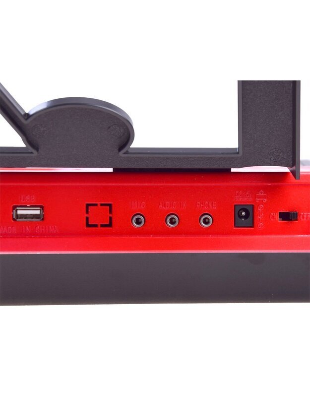 Vaikiškas sintezatorius + mikrofonas - raudonas