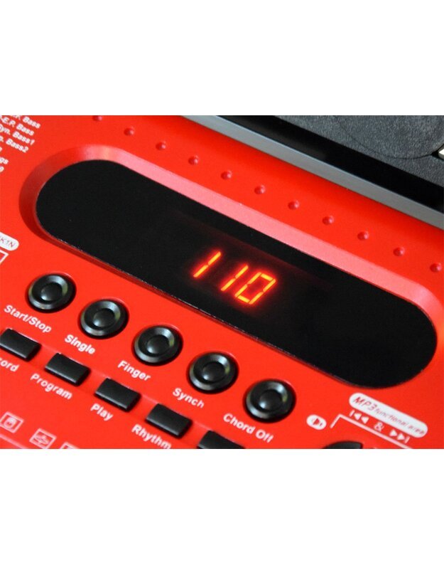 Vaikiškas sintezatorius + mikrofonas - raudonas