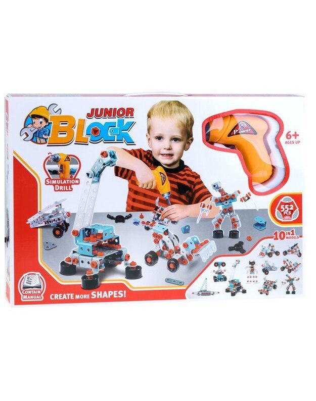 Kūrybiniai blokeliai įvairioms konstrukcijoms statyti