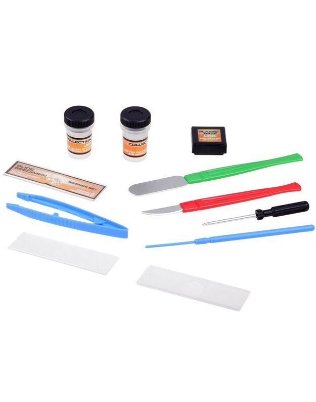 Laboratorinio mikroskopo rinkinys mokslininkui - baltas