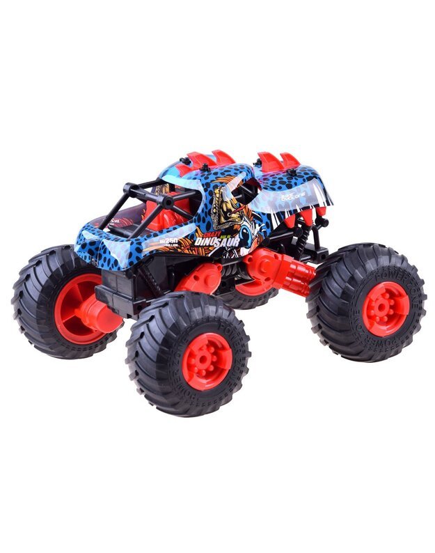 Didelis Monster DINO 4x4  automobilis + nuotolinio valdymo pultas - raudonas